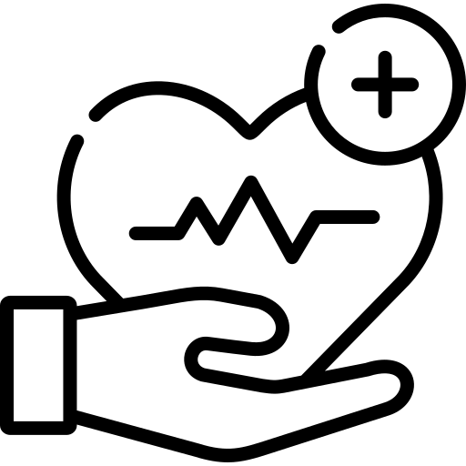 medical outreach icon, black