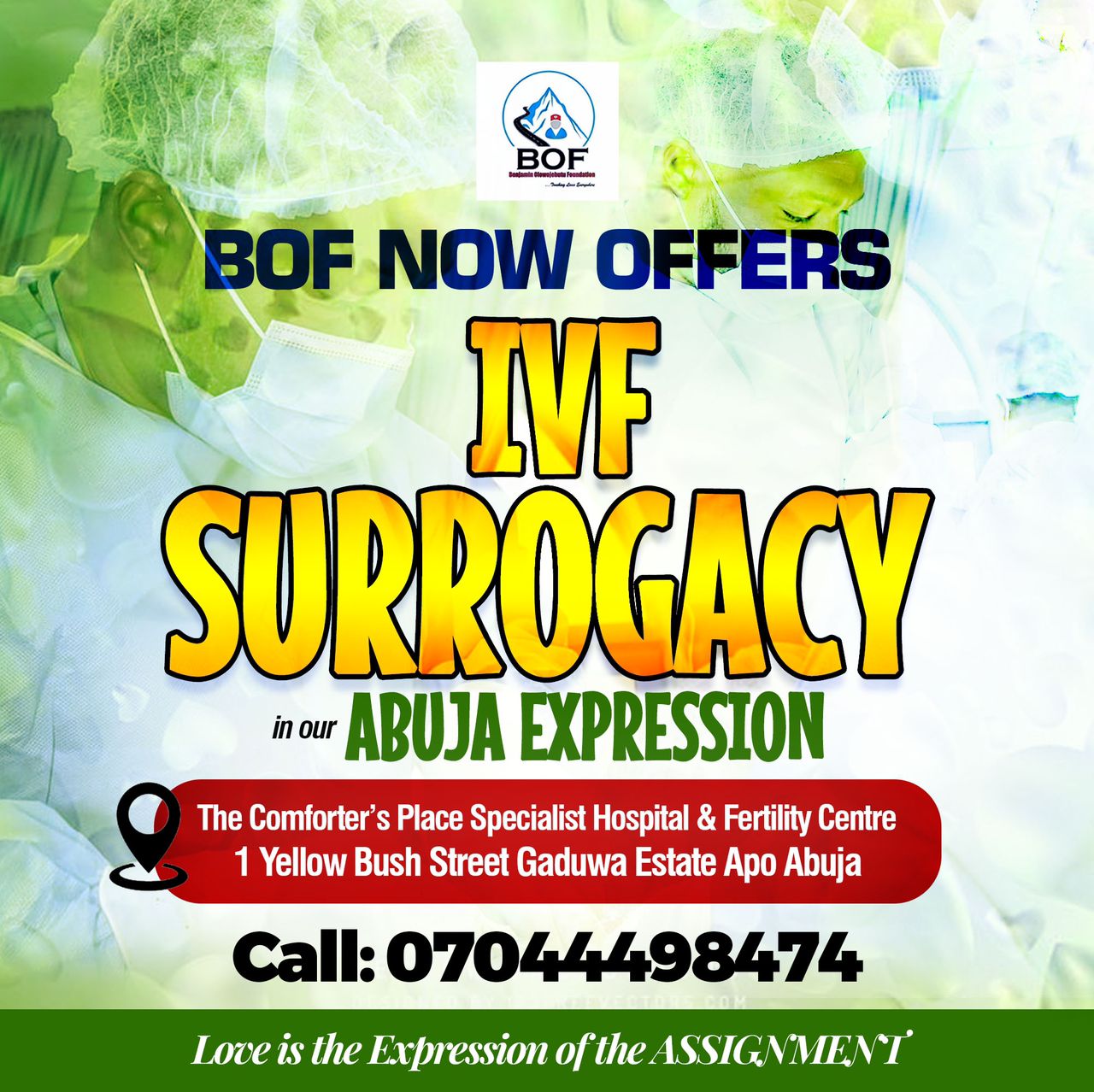 BOF Introduces IVF Surrogacy Services in Abuja to Support Families Seeking Parenthood